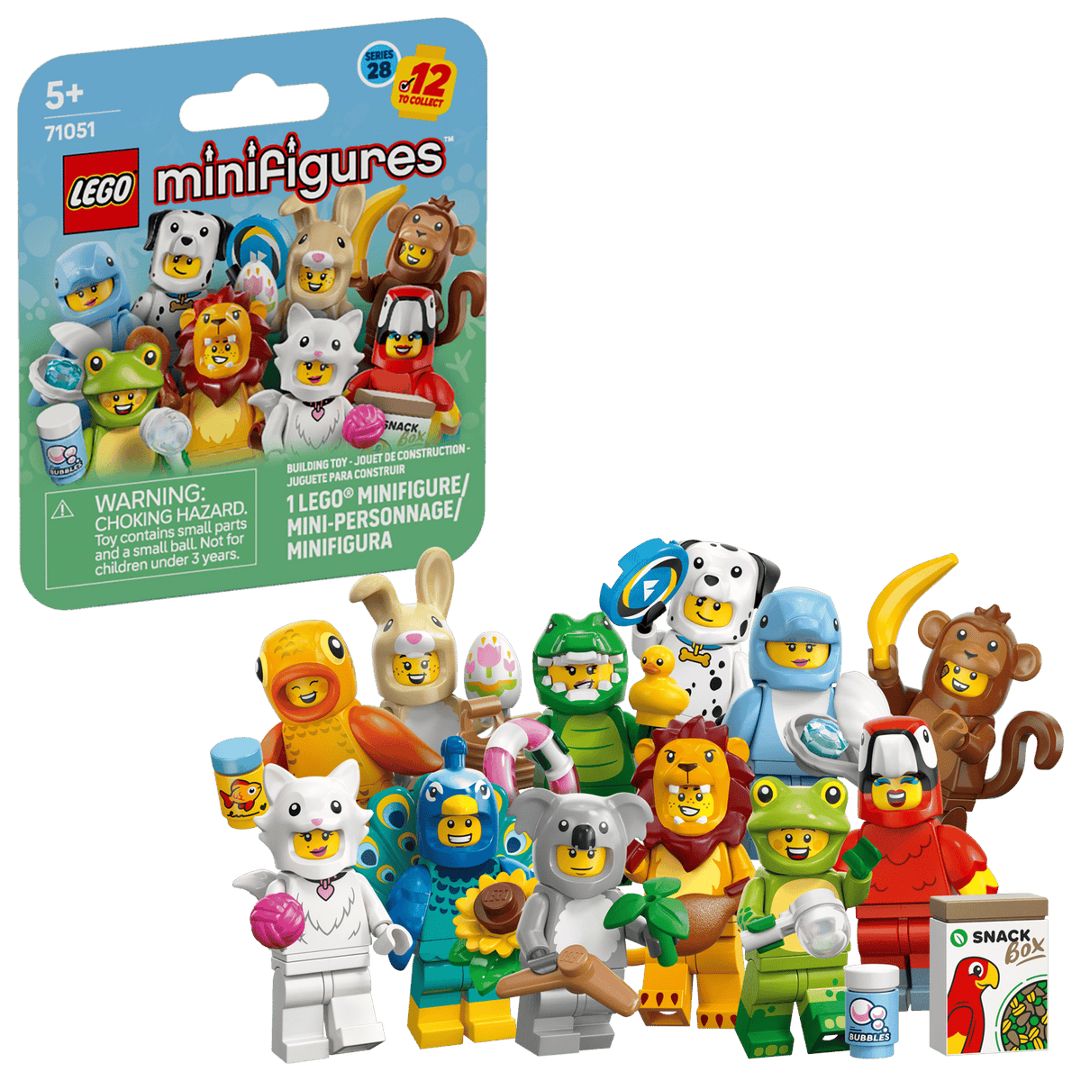 LEGO Minifigures Animal Series 28 Complete Set of 12 (71051) Ages 6+