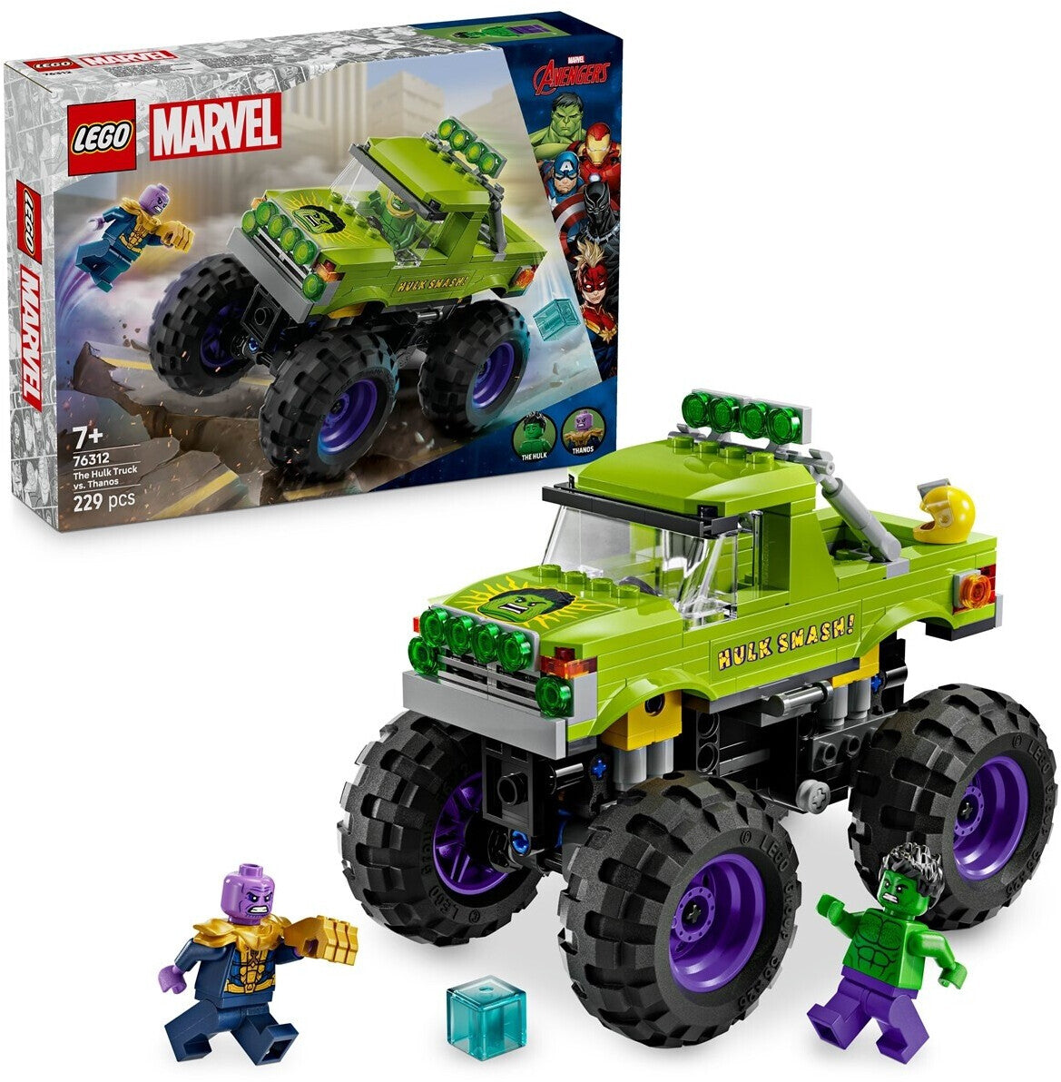 LEGO Marvel The Hulk Truck vs Thanos (76312) Ages 7+