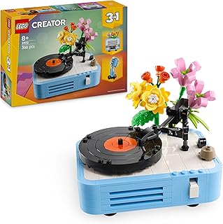 LEGO Creator 3in1 Record Player with Flowers - Rebuilds into a Radio or Microphone (31172) Ages 8+