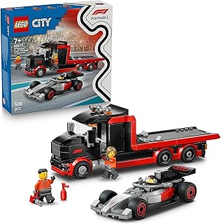 LEGO City F1 Display Truck w/Audi F1 Race Car Toy (60493) Ages 7+